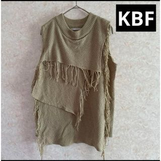 KBF - 【KBF】ノースリーブ カットソー トップス ベージュ