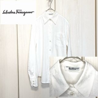 【美品】 salvatore ferragamo ガンチーニ モノグラム シャツ