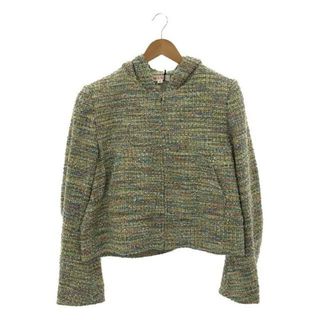 【美品】  MASU / エムエーエスユー | 2024SS | TWEED ZIP-UP HOODIE / ツイード ジップアップ フーディ ジャケット / 総裏地 | 48 | CANDY | メンズ(その他)