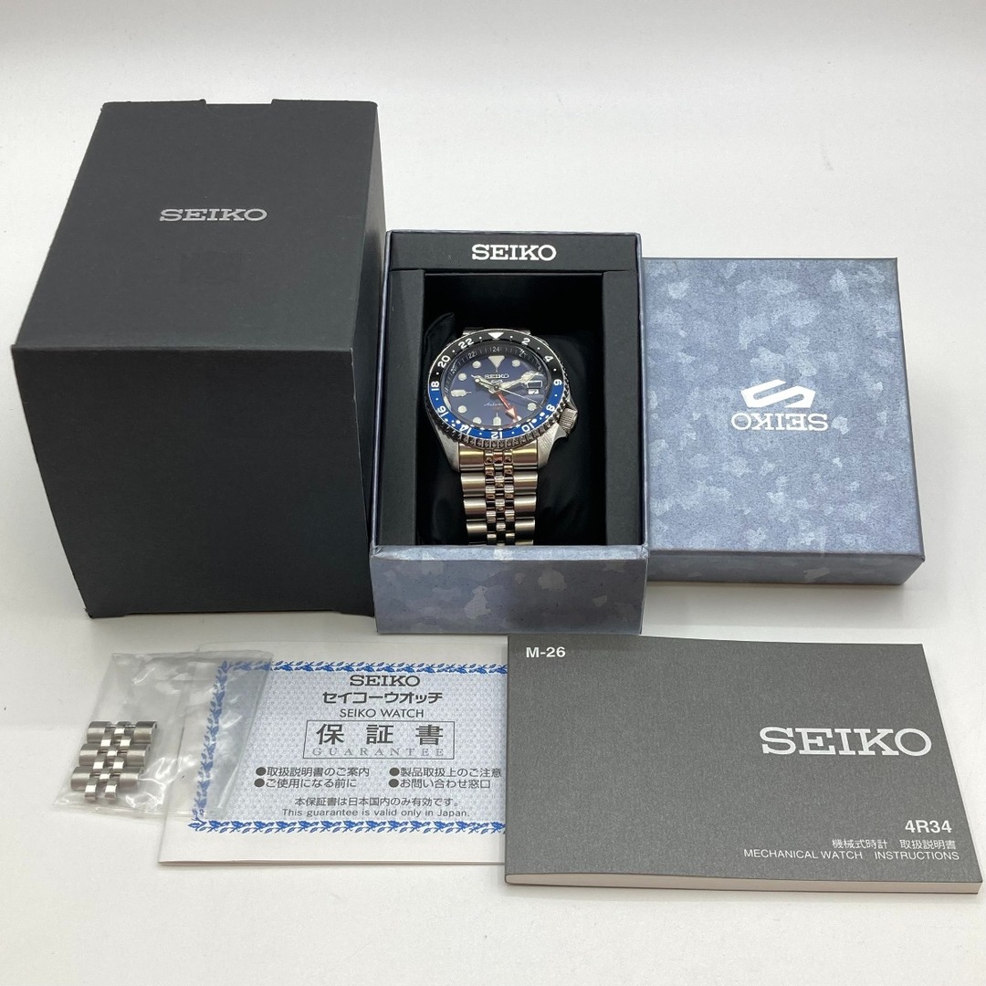 SEIKO(セイコー)の◎◎SEIKO セイコー 5スポーツ GMT 自動巻 メンズ 腕時計 箱付 4R34-00A0 メンズの時計(腕時計(アナログ))の商品写真