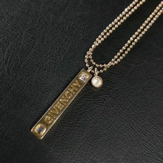 ジバンシィ(GIVENCHY)の【良品】GIVENCHY　ジバンシー　ネックレス　ゴールド　プレート　ストーン(ネックレス)