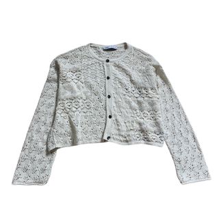 ザラ(ZARA)のZARA   鍵編みカーディガン(カーディガン)