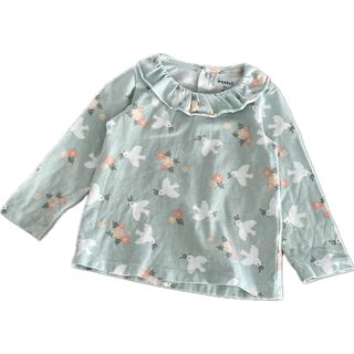 carter's - PEKKLE ペックル 18M 襟 フリル カットソー  長袖 長袖Tシャツ 鳥