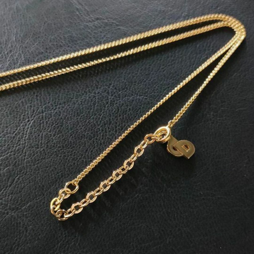 極美品】Dior ディオール ネックレス ゴールド ブラック ライン 極美品】Dior ディオール ネックレス ゴールド ブラック ライン