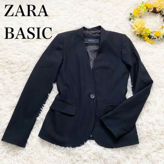 ZARA - 【ZARA BASIC】カラーレスジャケット ブラック XSサイズ相当