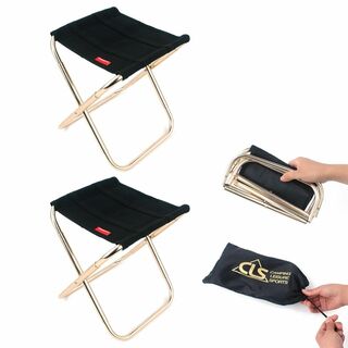 【色: Metallic】KVASS アウトドアチェア 折りたたみコンパクト椅子(テーブル/チェア)