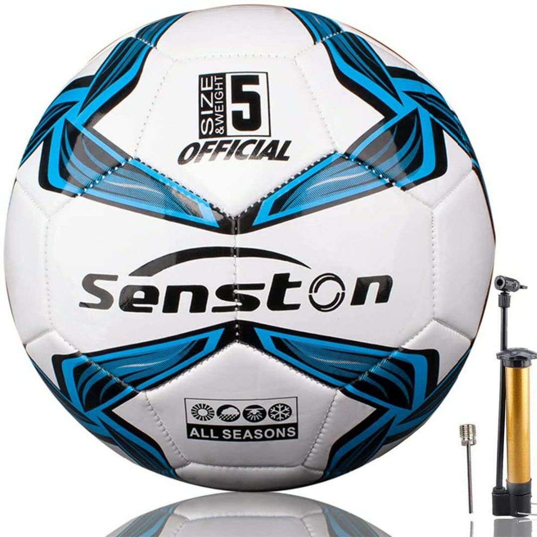 【色:ライトブルー5号】Senston サッカーボール 4号 5号 サッカー 中 スポーツ/アウトドアのスポーツ/アウトドア その他(バスケットボール)の商品写真