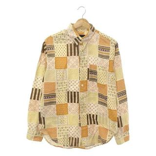 エンジニアードガーメンツ(Engineered Garments)のEngineered Garments / エンジニアドガーメンツ | パッチワーク柄 総柄プリント シャツ | S | ベージュ系 | メンズ(Tシャツ/カットソー(七分/長袖))