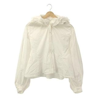 【美品】  Gypsohila / ジプソフィア | Baby Blouse / ベイビーブラウス / フリル装飾 ギャザースリーブ シャツ フーディ | Free | ホワイト | レディース(シャツ/ブラウス(長袖/七分))