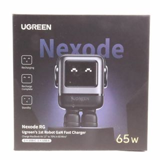 UGREEN - UGREEN ユーグリーン　Nexode RG 65W 急速充電器USB-C*2とUSB-A*1【表情で充電状況がわかる・マグネット式ブーツ付き】