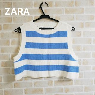 ザラ(ZARA)のZARA クロップドニットベスト(ベスト/ジレ)