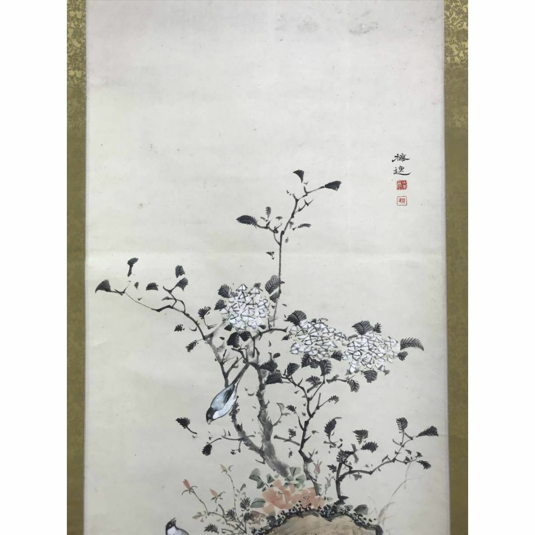 模写/山本梅逸/花鳥図/花図/掛軸☆宝船☆AD-846の通販 by 掛軸 模写/山本梅逸/花鳥図/花図/掛軸☆宝船☆AD-846の通販 by 掛軸