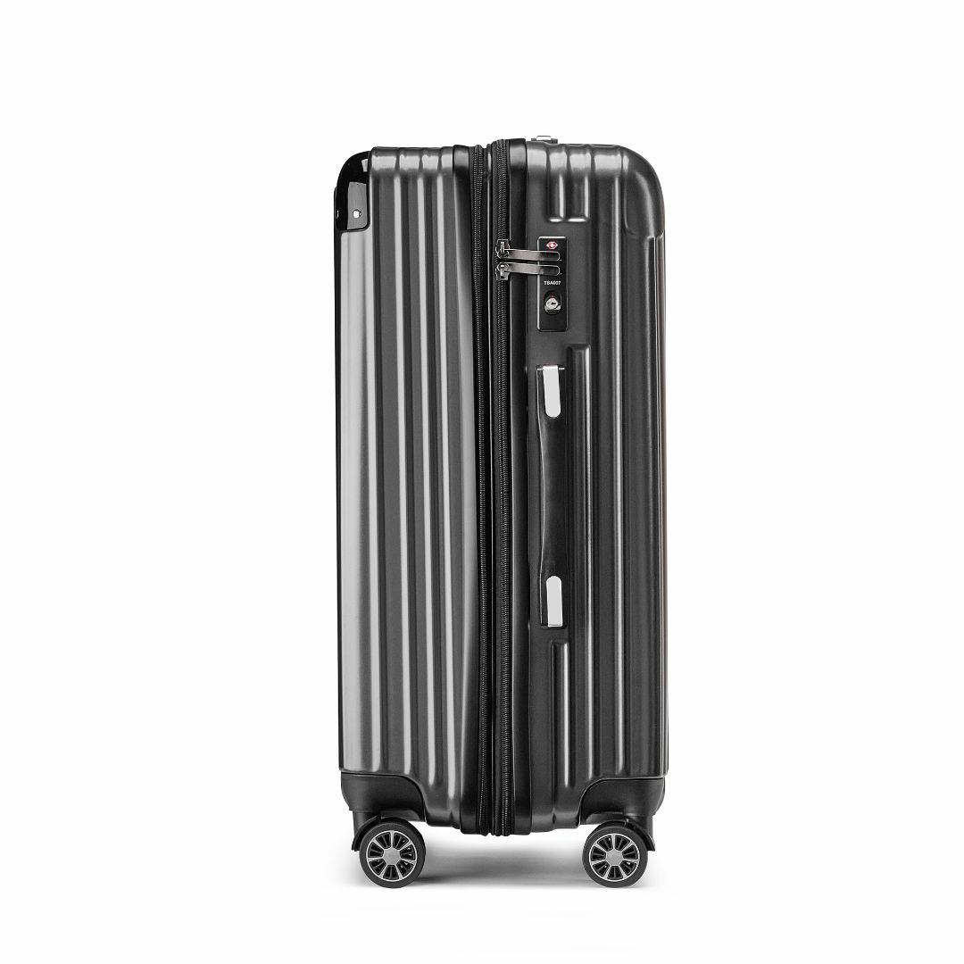 MIHARU6028#スーツケース 超軽量　(グレー　Lサイズ) インテリア/住まい/日用品の日用品/生活雑貨/旅行(旅行用品)の商品写真