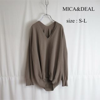 MICA&DEAL - MICA&DEAL プルオーバー コットン ニット セーター トップス ブラウン