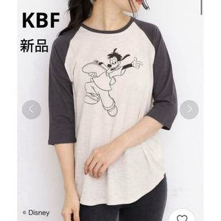 ケービーエフ(KBF)の新品　KBF Disney/プリントラグランTシャツ　ディズニー　マックス(Tシャツ(長袖/七分))