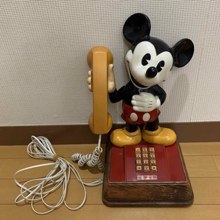 ディズニー(Disney)のヴィンテージ　ミッキーマウス電話機　昭和レトロ(その他)