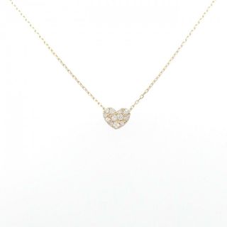 K18PG ハート ダイヤモンド ネックレス 0.15CT(ネックレス)