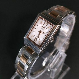 セイコー(SEIKO)の美品【稼働品】SEIKOセイコー　ルキア　V110　シルバー　ダイヤインデックス(腕時計)