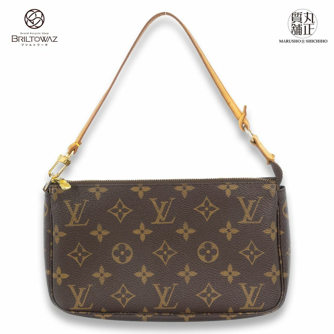 LOUIS VUITTON(ルイヴィトン)のルイヴィトン アクセサリーポーチ M51980 ポシェットアクセソワール モノグラム ゴールド金具 レディース LV LOUISVUITTON USED【中古】【ブリルトワーゼ】【丸正質舗】【質屋】(M212257) レディースのバッグ(ハンドバッグ)の商品写真