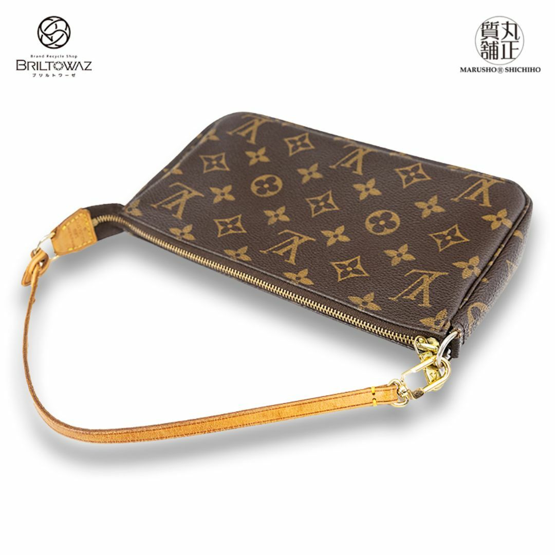 LOUIS VUITTON(ルイヴィトン)のルイヴィトン アクセサリーポーチ M51980 ポシェットアクセソワール モノグラム ゴールド金具 レディース LV LOUISVUITTON USED【中古】【ブリルトワーゼ】【丸正質舗】【質屋】(M212257) レディースのバッグ(ハンドバッグ)の商品写真