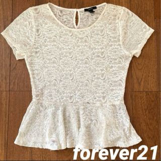 FOREVER 21 - 花柄レーストップス♡Ｌサイズ