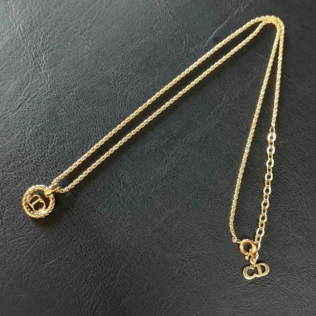 極美品】Diorディオール ネックレス ゴールド サークル ラウンド 極美品】Diorディオール ネックレス ゴールド サークル ラウンド