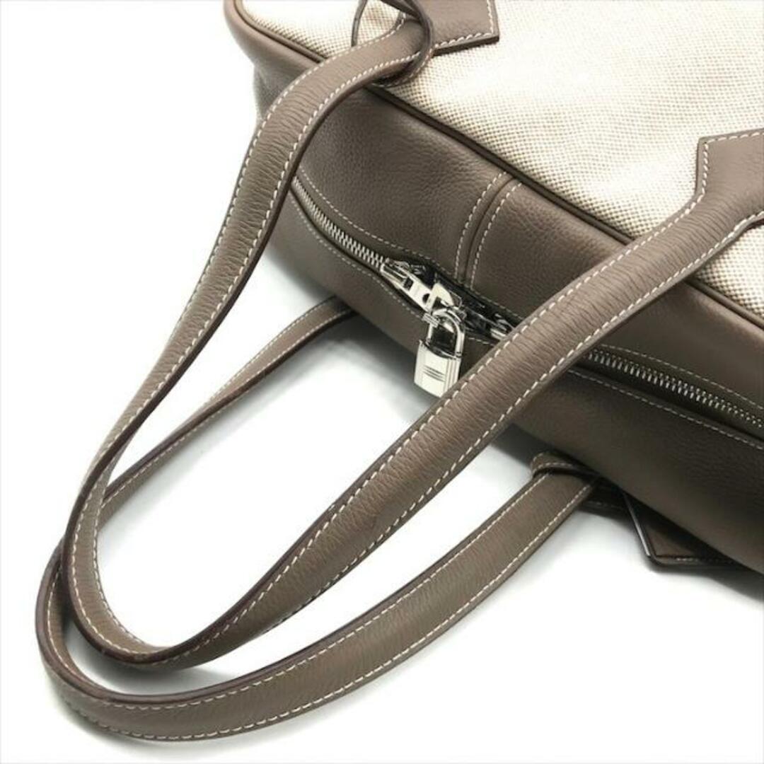美品 HERMES エルメス ヴィクトリア 35 トワルアッシュ トリヨン グレー ハンド ボストン バッグ シカクK刻印 a3193 美品 HERMES エルメス ヴィクトリア 35 トワルアッシュ トリヨン グレー ハンド ボストン バッグ シカクK刻印 a3193