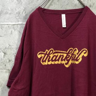 thankful 筆記体 USA輸入 オーバーサイズ Tシャツ(Tシャツ/カットソー(半袖/袖なし))