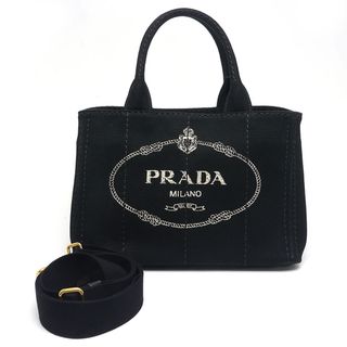 プラダ(PRADA)のプラダ カナパ トートバッグ 1BG439 キャンバス ブラック 黒 2WAY(トートバッグ)