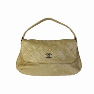 シャネル(CHANEL)のCHANEL シャネル ワイルドステッチ  ラムスキン ハンドバッグ ベージュ A-2059(ハンドバッグ)