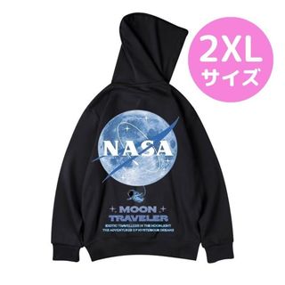 【人気】メンズ ストリート パーカー ヒップホップ  2XL 黒 韓国(パーカー)