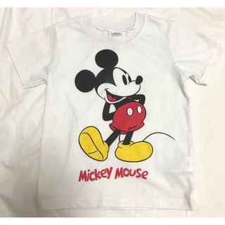 110cm ミッキー　ホワイト　Tシャツ(Tシャツ/カットソー)