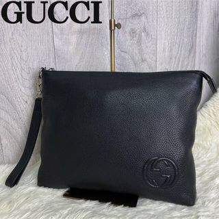 グッチ(Gucci)の人気定番♡美品♡GUCCI グッチ インターロッキング レザー クラッチバッグ(セカンドバッグ/クラッチバッグ)