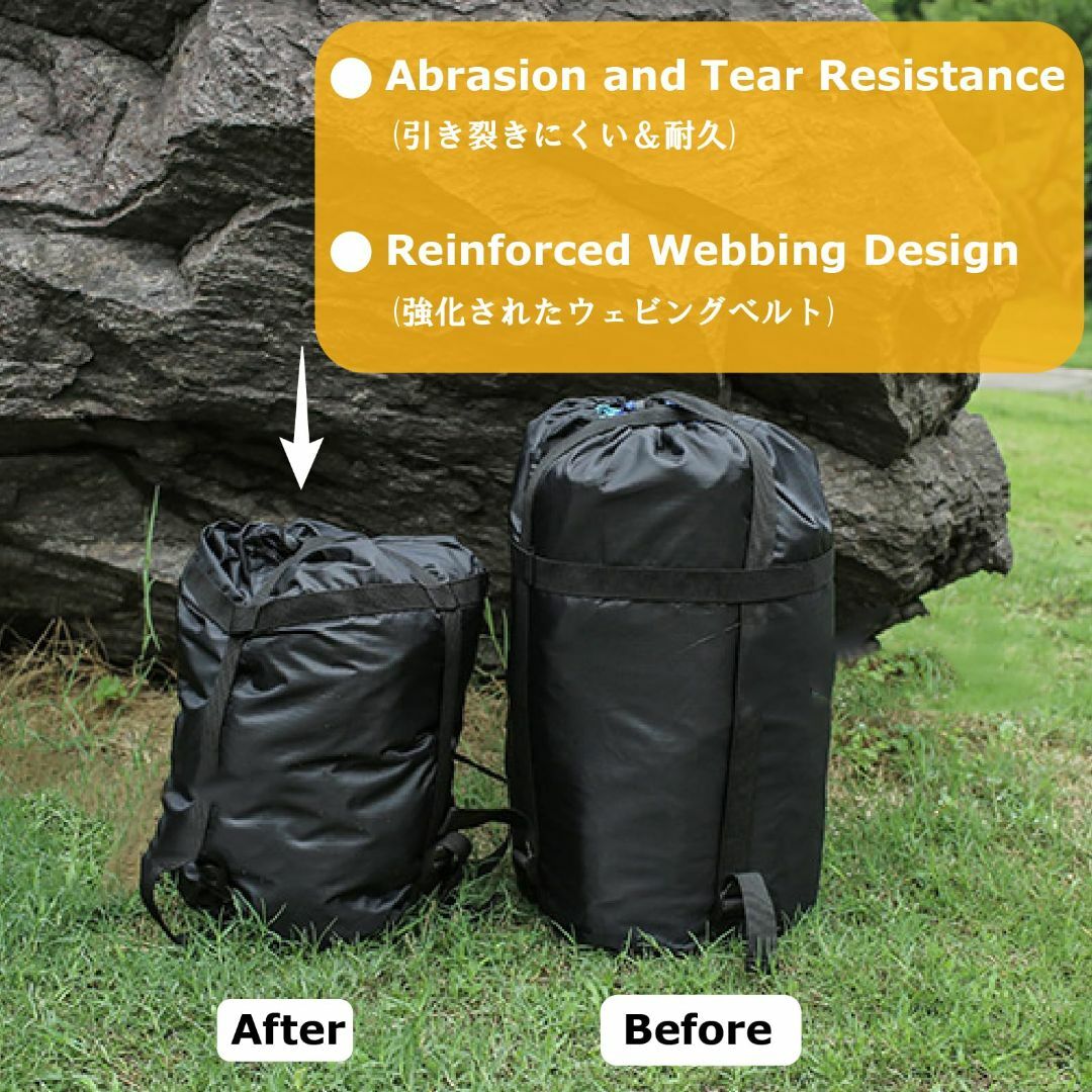 【色: XL】YAPJEB コンプレッションバッグ 寝袋圧縮袋 大容量 圧縮バッ スポーツ/アウトドアのアウトドア(寝袋/寝具)の商品写真