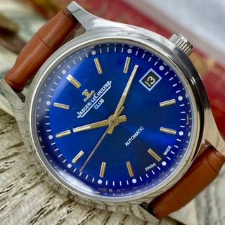 ジャガールクルト(Jaeger-LeCoultre)の【美品】ジャガールクルト メンズ腕時計 ブルー 自動巻き ヴィンテージ(腕時計(アナログ))