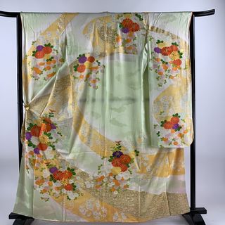 振袖 身丈162cm 裄丈64cm 正絹 秀品 【中古】