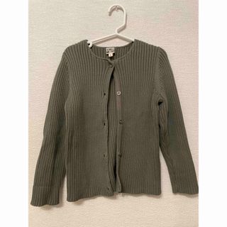 bonton 定番リブカーディガン　8y カーキ