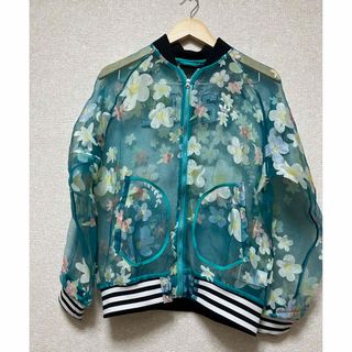 オリジナルス(Originals（adidas）)の美品　adidas オリジナルス　シースルー花柄ジャンパー　ブルゾン　Lサイズ(ブルゾン)