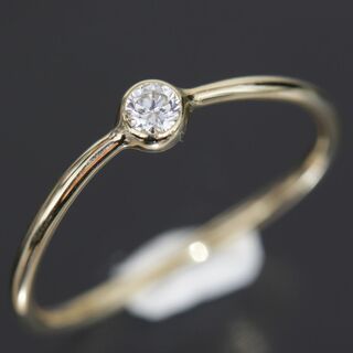 ティファニー(Tiffany & Co.)のティファニー ウェーブ ダイヤ リング 9号 K18YG 箱ショップカード 指輪(リング(指輪))