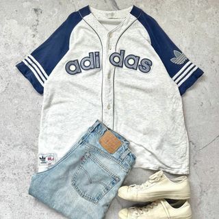 adidas - 【レア】80s～デサント期 アディダス ラグラン ベースボール 半袖 スウェット