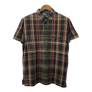 ポロラルフローレン(POLO RALPH LAUREN)のPolo by Ralph Lauren ポロ ラルフローレン ポロシャツ ワンポイントロゴ チェック マルチカラー (メンズ L) 中古 古着 Q6093(ポロシャツ)