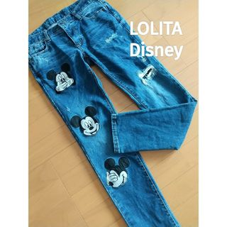 Lolita×Disney★レアなかわいいミッキーデニムロリータディズニー