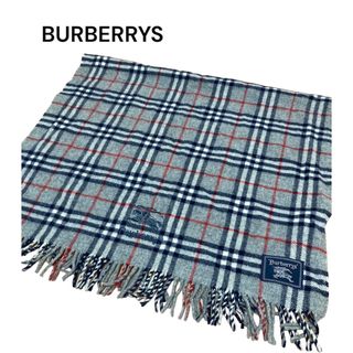 BURBERRY - 【希少】バーバリーズ　大判ストール　膝掛け　ノバチェック　ホースロゴ　グレー