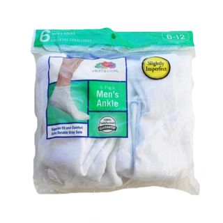 FRUIT OF THE LOOM - FRUIT OF THE LOOM /6PWHITE  ANKLE SOCKS