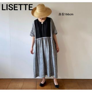 LISETTE リゼッタ ルネ グレンチェック リネン ロング ワンピース(ロングワンピース/マキシワンピース)