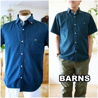 バーンズアウトフィッターズ(Barns OUTFITTERS)のBARNS バーンズ 　半袖シャツ　ボタンダウンシャツ BR5266 M(シャツ)