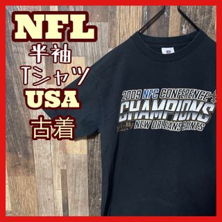 古着 半袖 Tシャツ NFL リーグ プリント M スポーツ メンズ ブラック(Tシャツ/カットソー(半袖/袖なし))