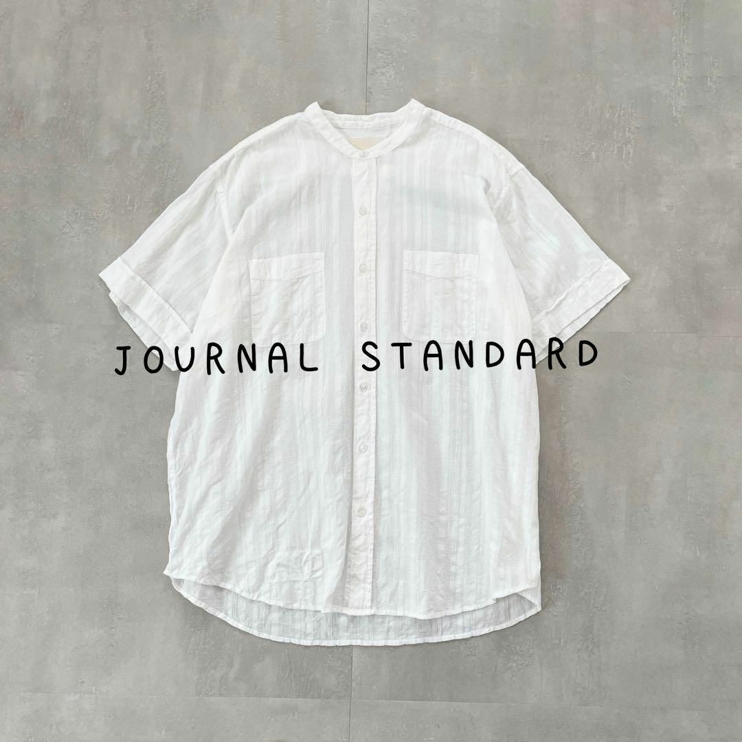 JOURNAL STANDARD(ジャーナルスタンダード)の22SS ジャーナルスタンダード　ヴァジーラントマン　コットンシャツ　ホワイト レディースのトップス(シャツ/ブラウス(半袖/袖なし))の商品写真