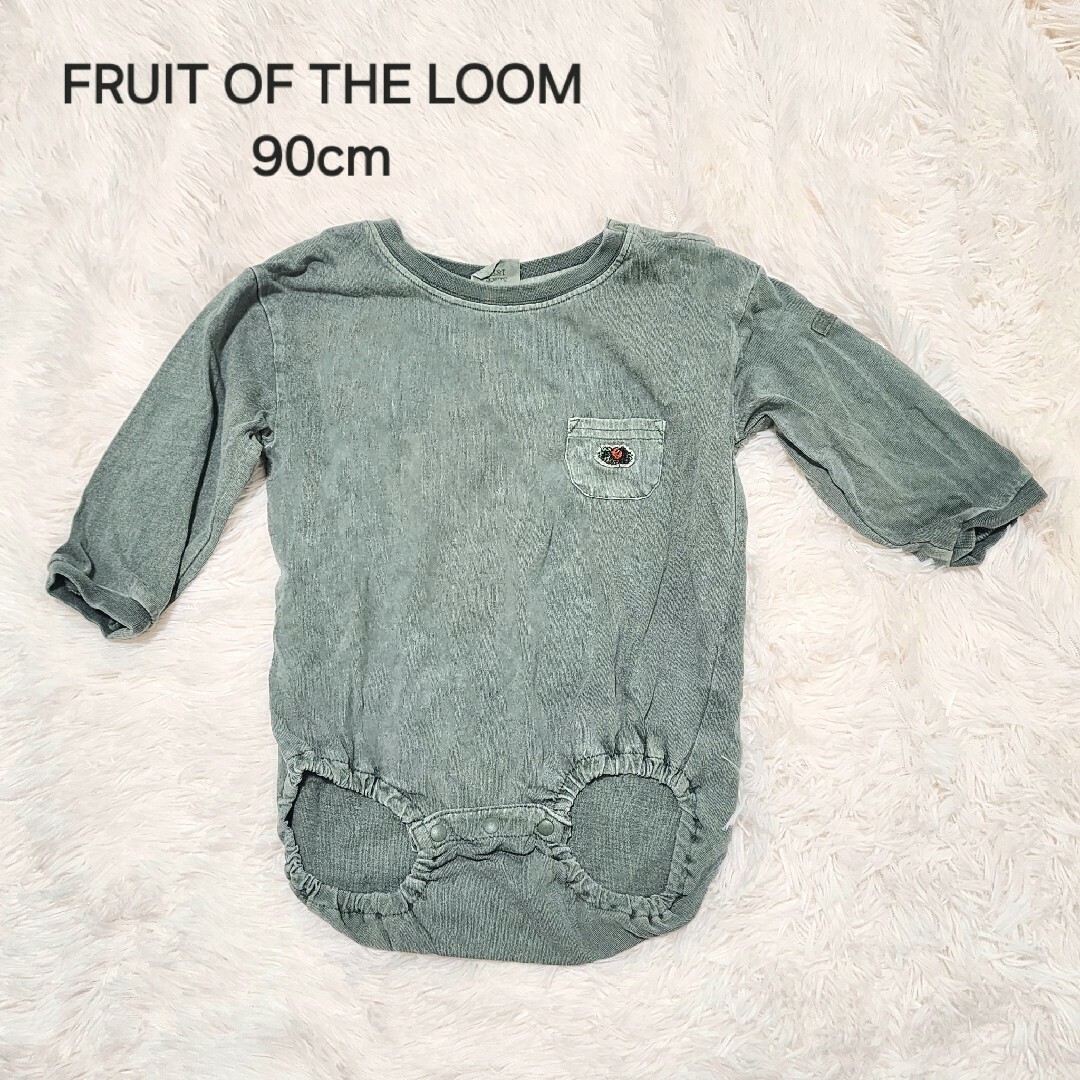 FRUIT OF THE LOOM(フルーツオブザルーム)のFRUIT OF THE LOOM 長袖ロンパース ベビー キッズ 90cm キッズ/ベビー/マタニティのベビー服(~85cm)(ロンパース)の商品写真