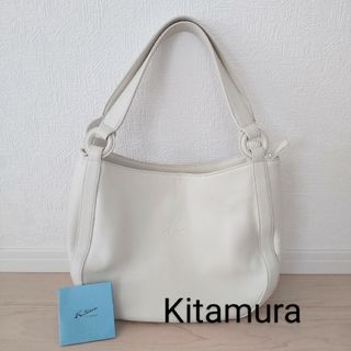 キタムラ(Kitamura)の美品 Kitamura キタムラ 革 オフホワイト ハンドバッグ トートバッグ(トートバッグ)